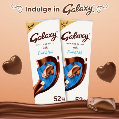 52g Galaxy milk chocolate nuts&fruits